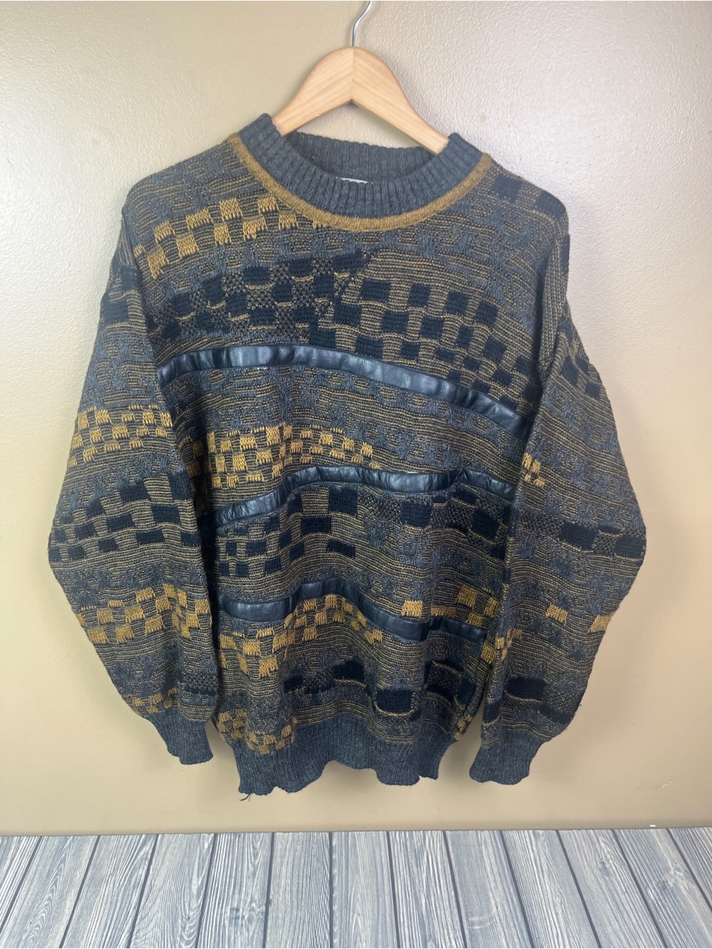 Vintage Pronto Uomo Made in Italy Grandpa Sweater Size Medium